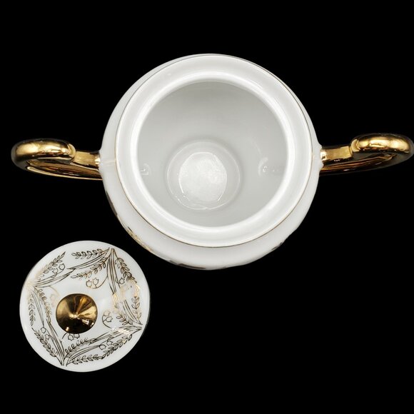 Norcrest Japan Creamer Sugar Bowl with Lid Set Coffee Tea 50th Anniversary L 257 - Picture 5 of 10